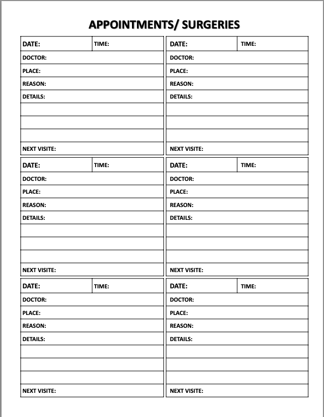 Chronic Pain Symptoms Tracker - 4 Months - Digital Download