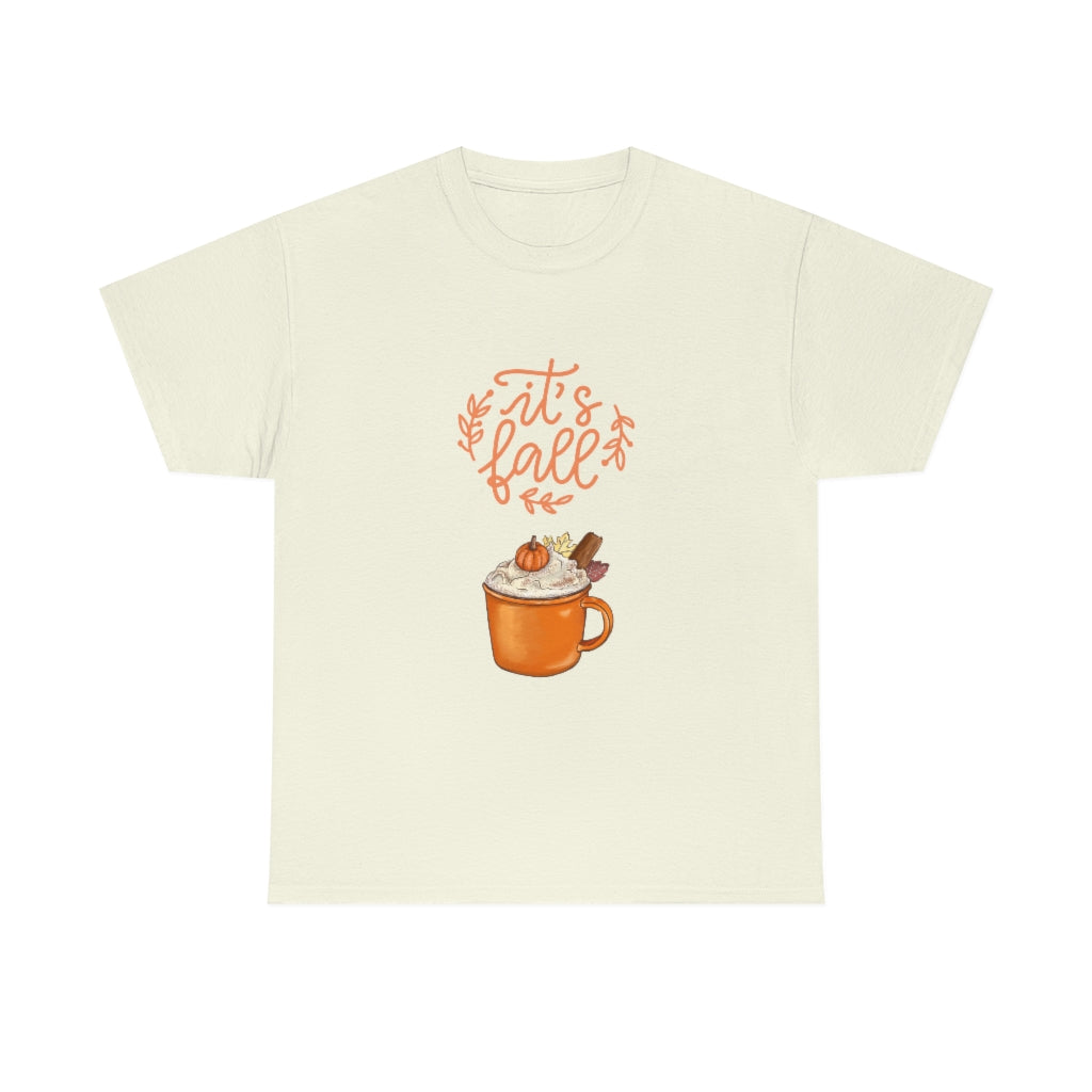 It's Fall Graphic Pumpkin Spice Latte Tee Halloween Trendy Coffee T-Shirt Autumn Thanksgiving Women Gift Preppy Cool Shirt - The Good Life Vibe