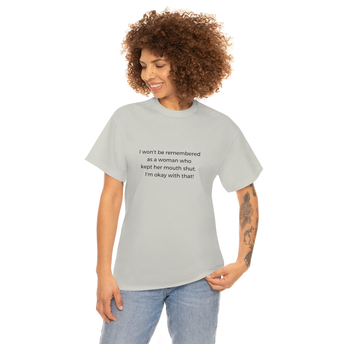 Funny Feminist Shirt, I Won't Be Remembered As A Woman Who Kept Her Mouth Shut, Wonder Woman, Pioneer Woman,  Funny Tshirt, Funny Womens Tee - The Good Life Vibe