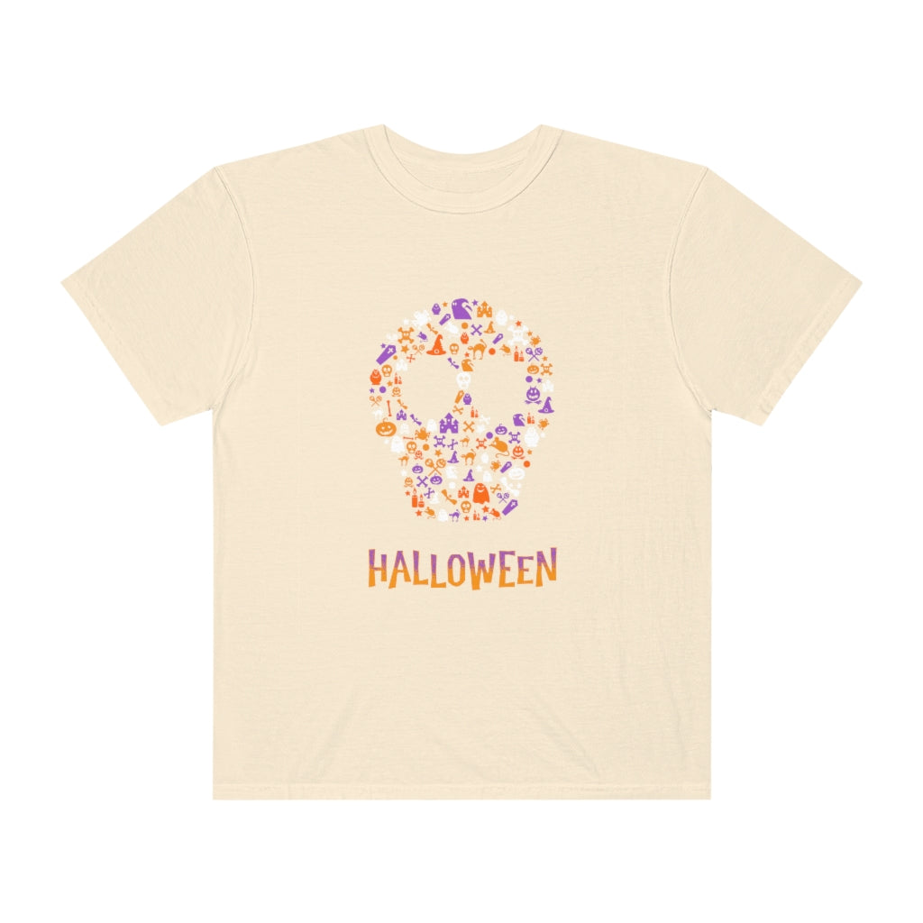 Floral Skull Halloween Comfort Colors T-shirt - The Good Life Vibe