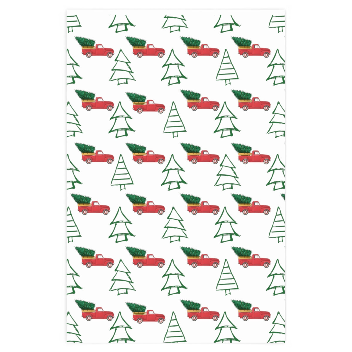 Wrapping Paper: Bringing Home The Tree Gift Wrap  Birthday, Holiday Christmas - The Good Life Vibe