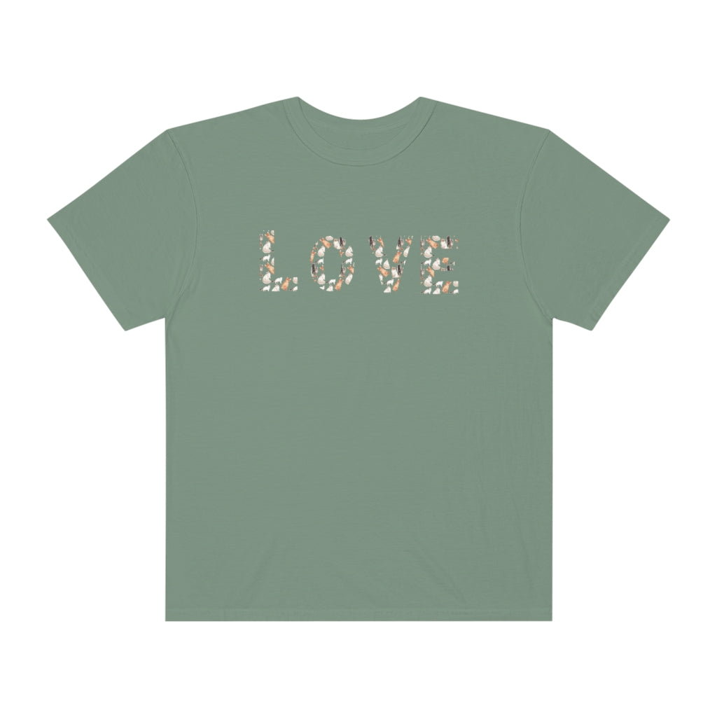 Love Cat Print Tee Graphic Cute T-Shirt Comfort Colors Tshirts Trendy Preppy - The Good Life Vibe